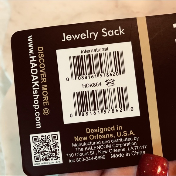 HADAKI “BERRY BLOSSOM TEAL” JEWELRY BAG - Picture 3 of 6